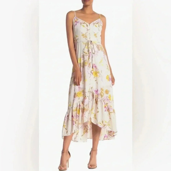 Nanette Lepore Oh So Pretty Hi-Lo Midi Floral Dress Size 2 - Picture 1 of 8